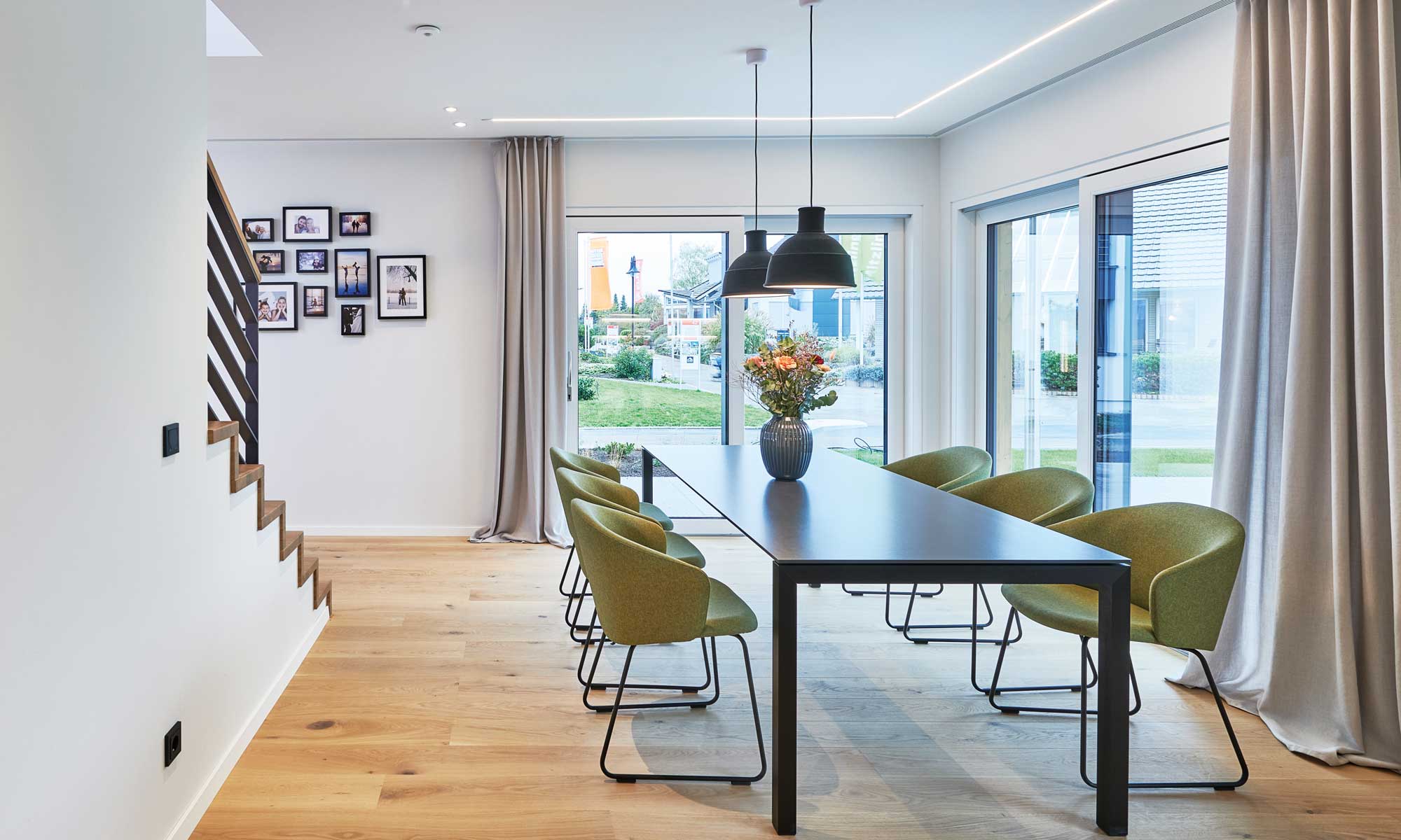 Esszimmer im Musterhaus Relax in Fellbach