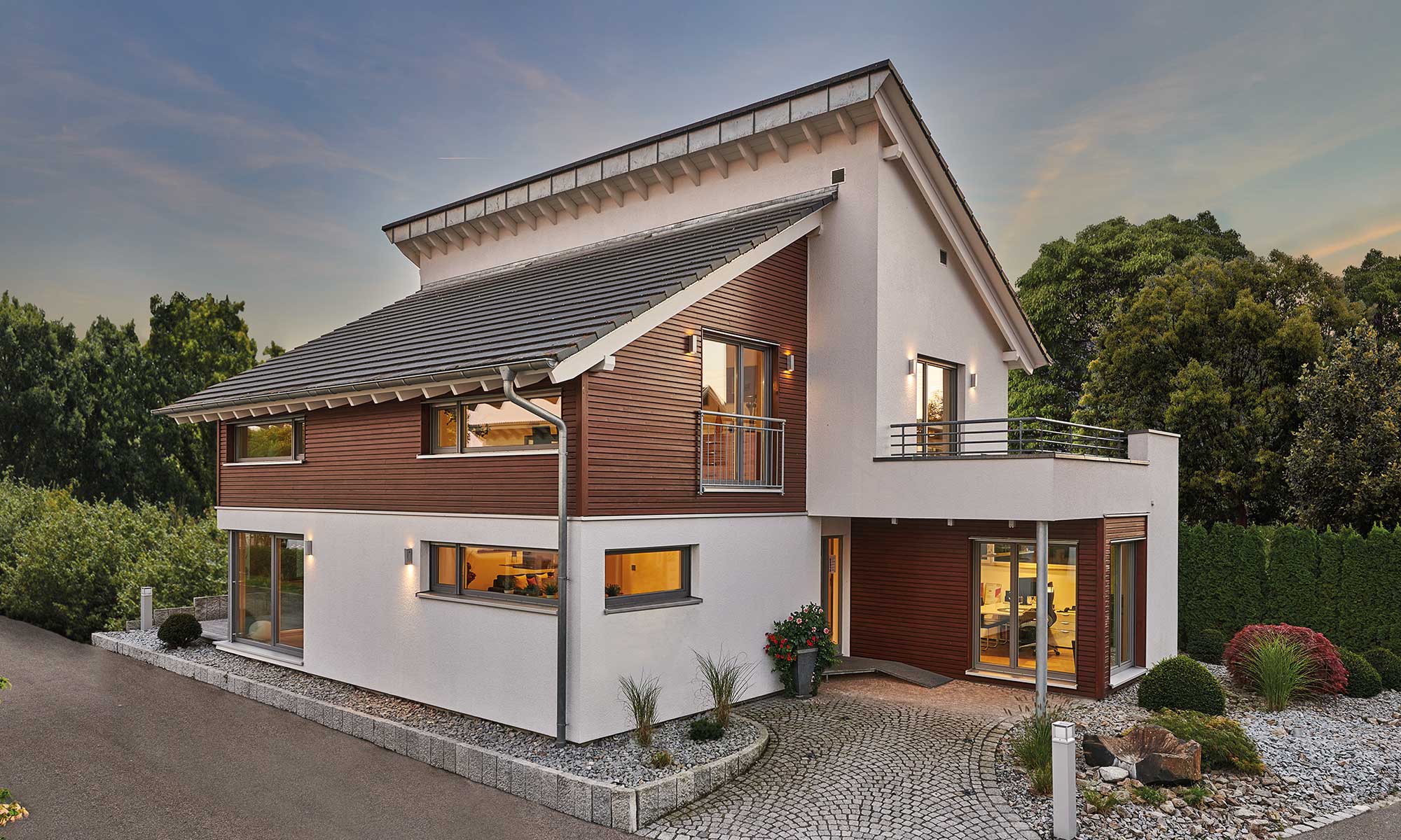 Pultdach Musetrhaus Emotion Fellbach von Fertighaus WEISS