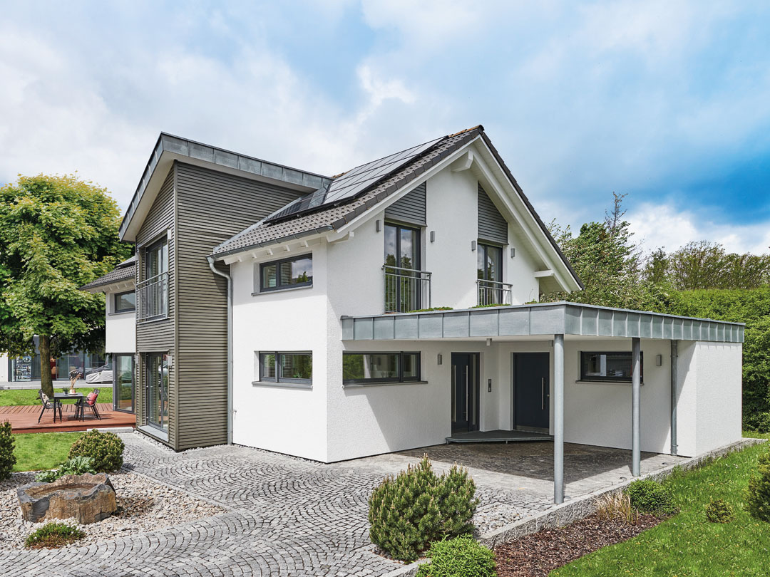 Satteldach Musetrhaus Erlangen von Fertighaus WEISS