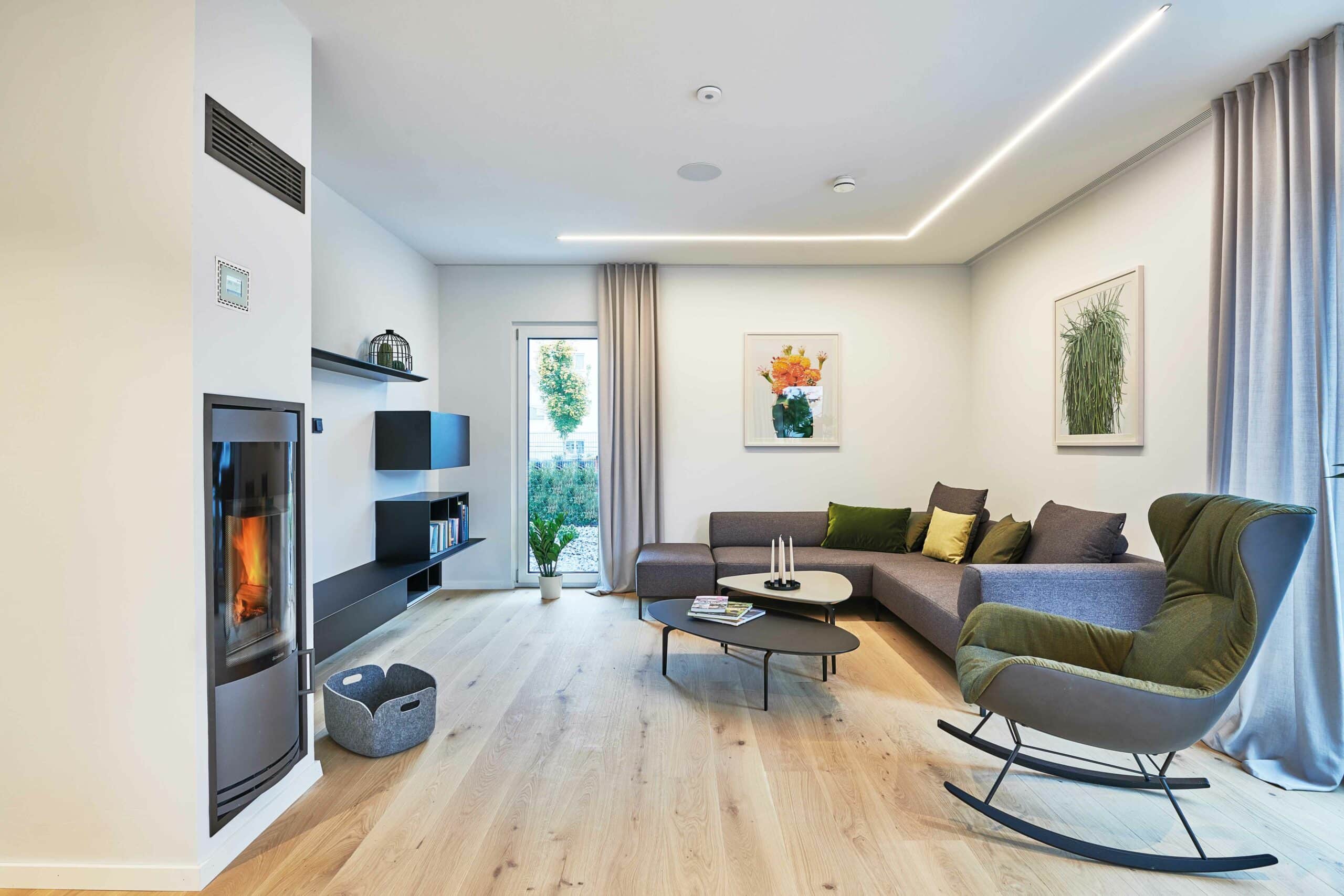 Wohnbereich Musterhaus Relax Fellbach von Fertighaus WEISS