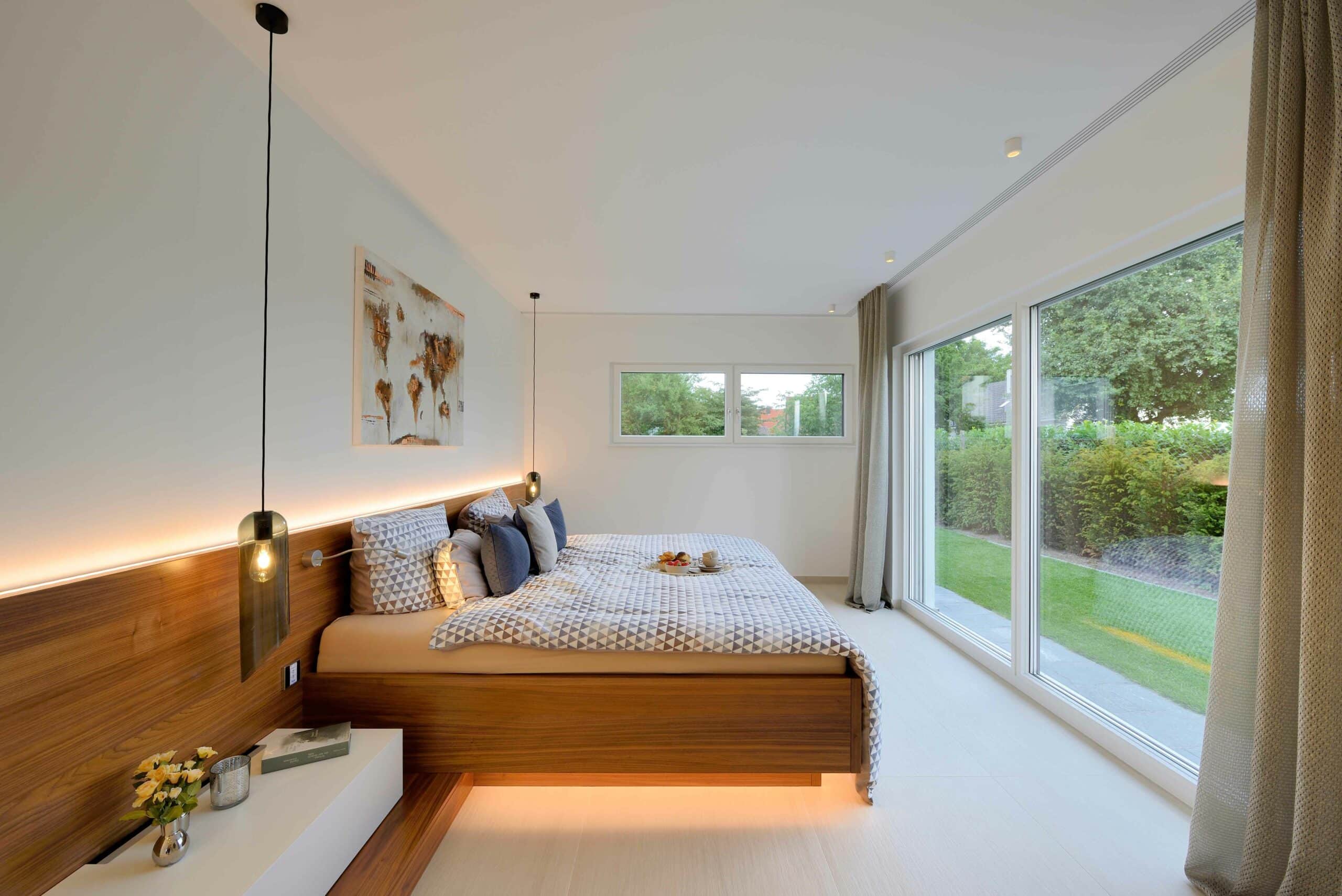 Schlafzimmer Fertighaus-Bungalow Vita von Fertighaus WEISS