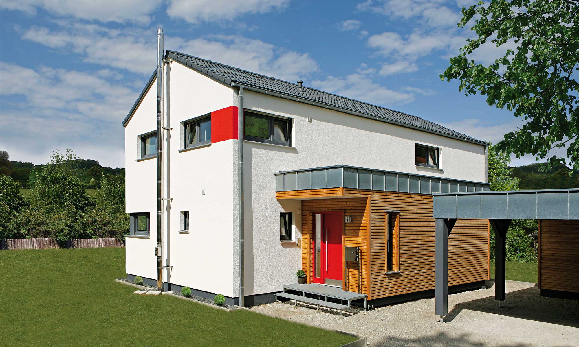 Hauseingang Haus May von Fertighaus WEISS