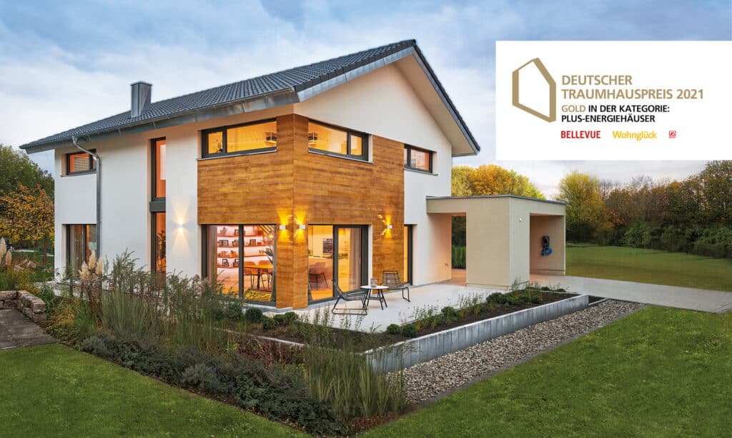 Deutscher Traumhauspreis 2021 Musterhaus Balance von Fertighaus WEISS