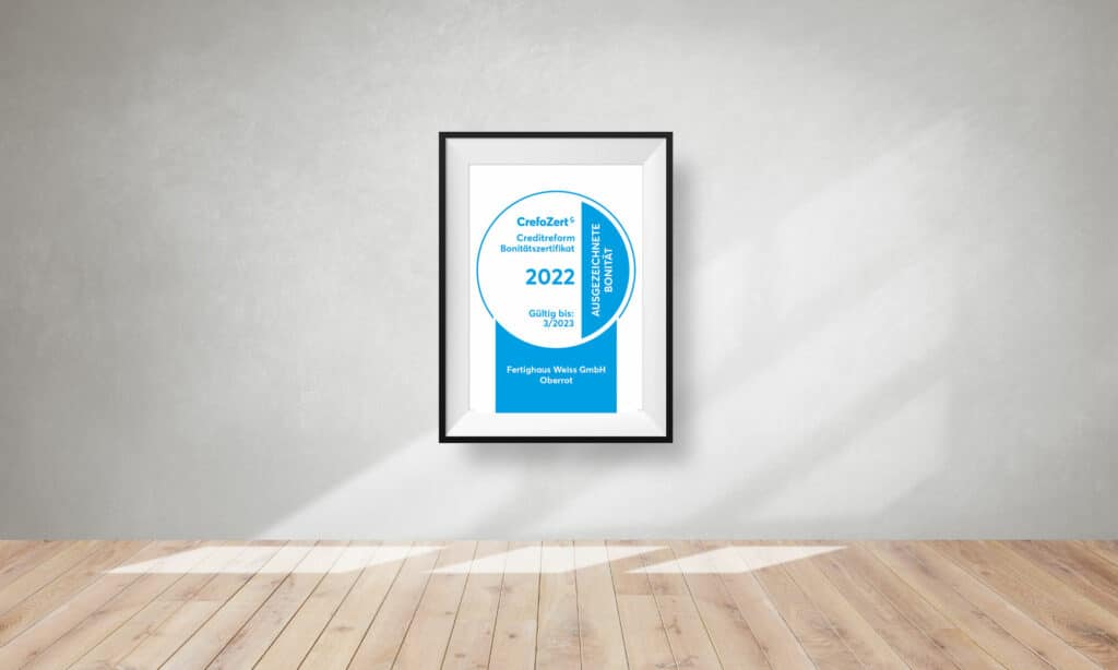 Crefo Zert 2022 von Fertighaus WEISS