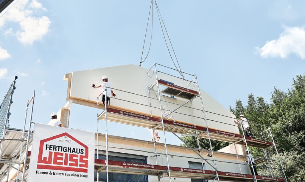 Hausaufbau bei Fertighaus WEISS