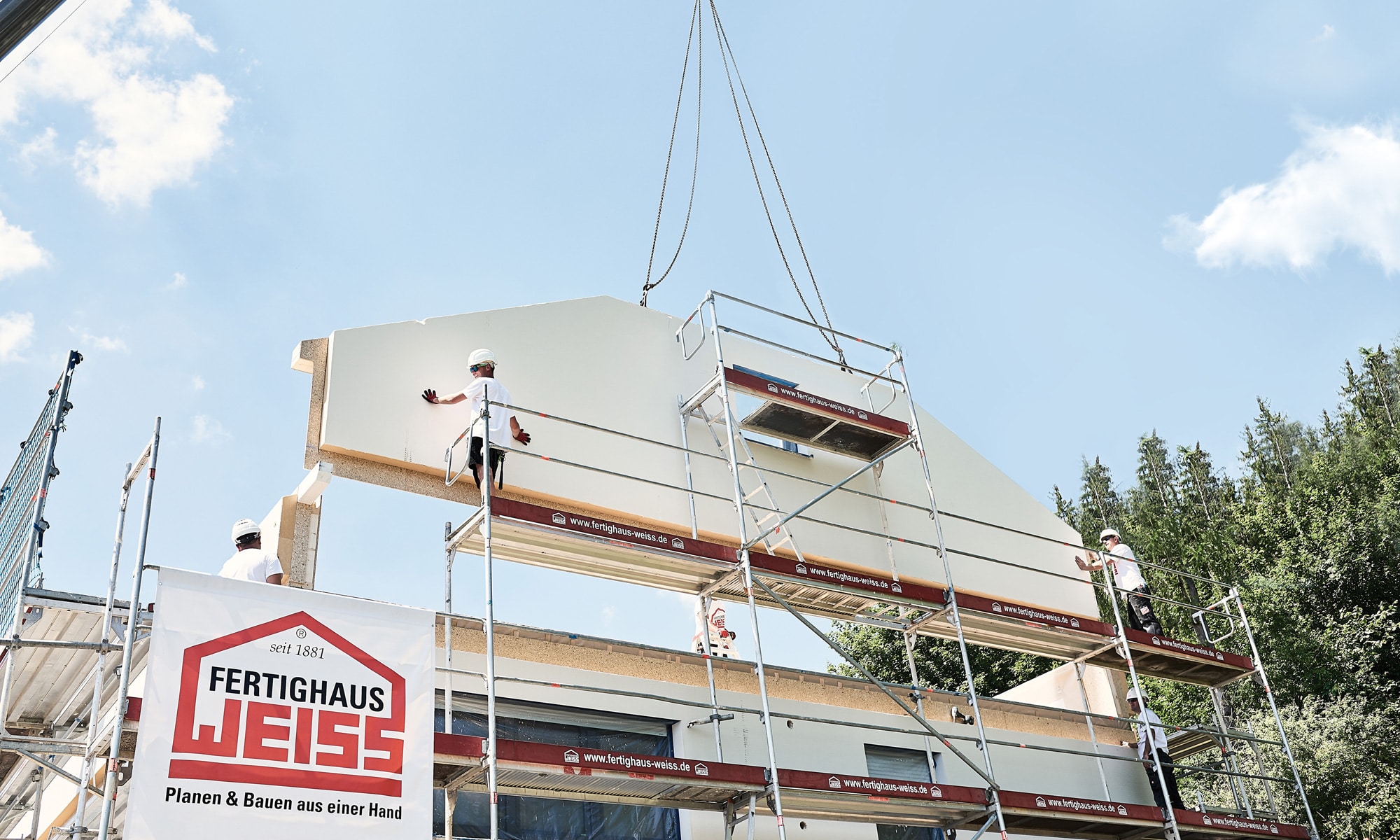 Hausaufbau bei Fertighaus WEISS