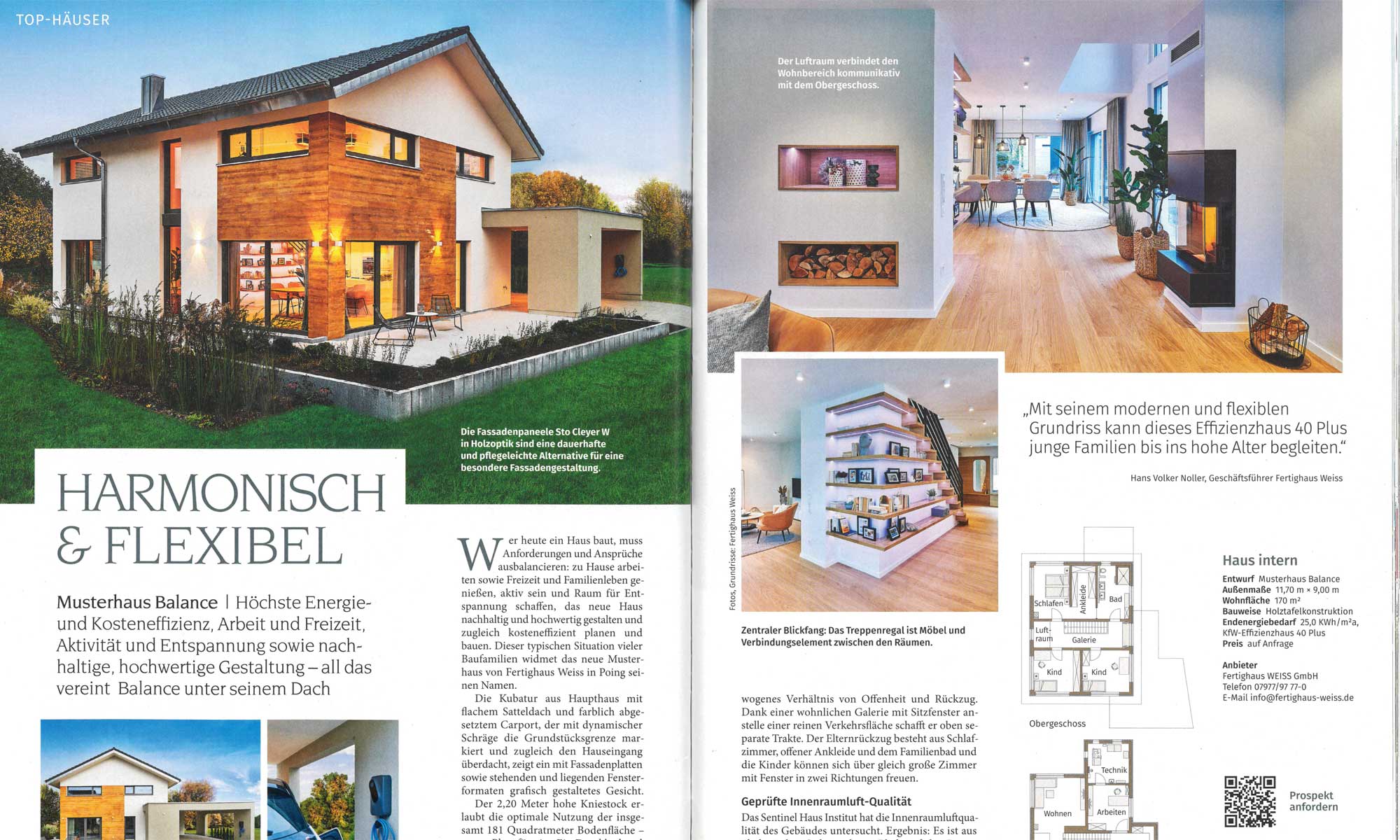 Beitrag Smarte Ökohäuser Musterhaus Balance Poing von Fertighaus WEISS