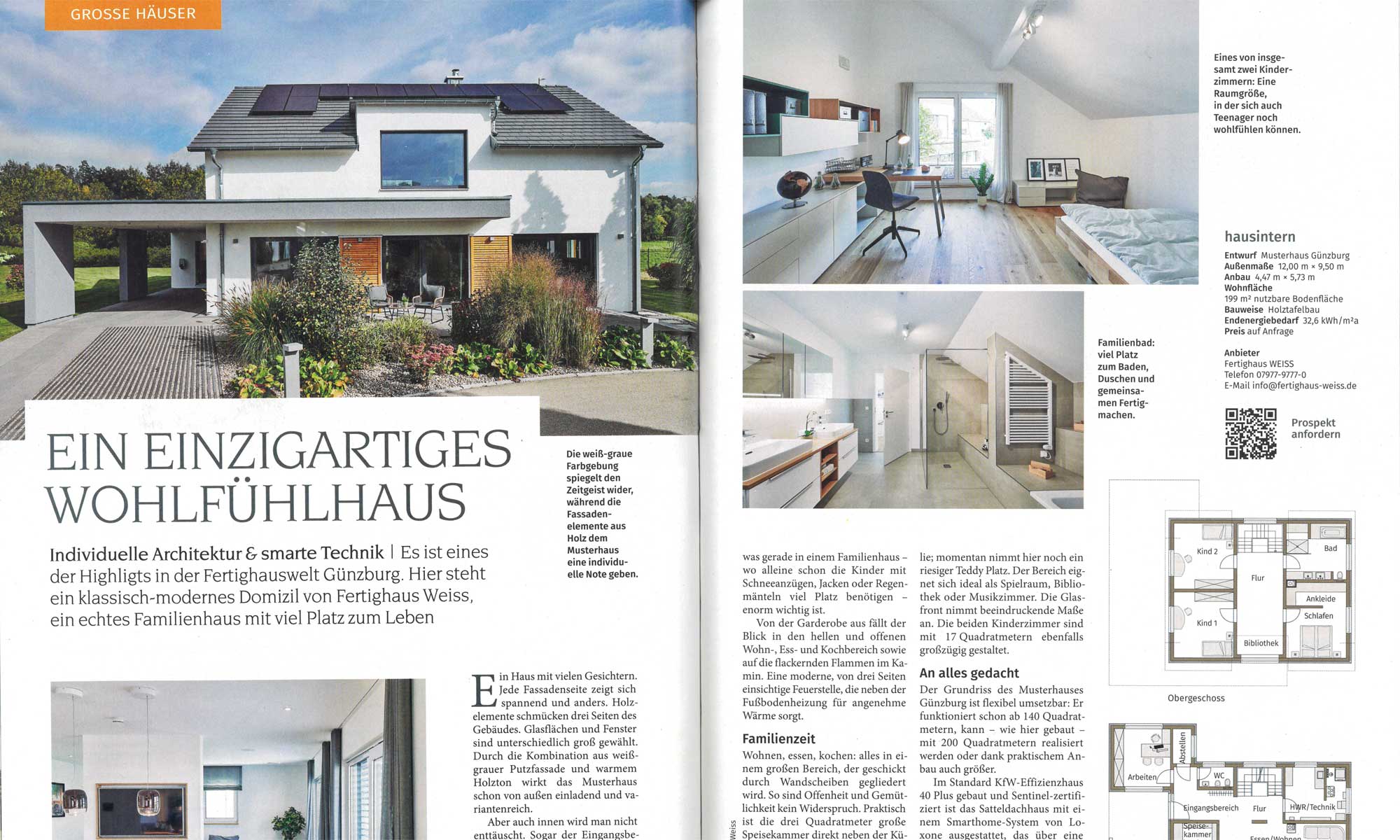 Betrag dickes deutsches Hasubaubuch Musterhaus Günzburg von Fertighaus WEISS