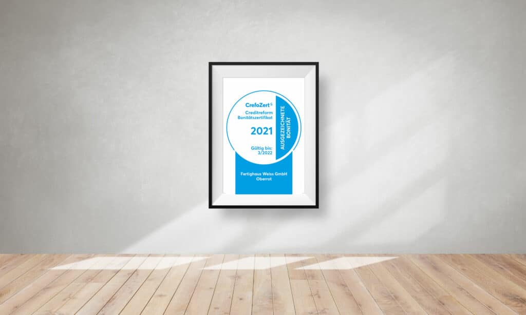 Crefo Zert 2021 von Fertighaus WEISS