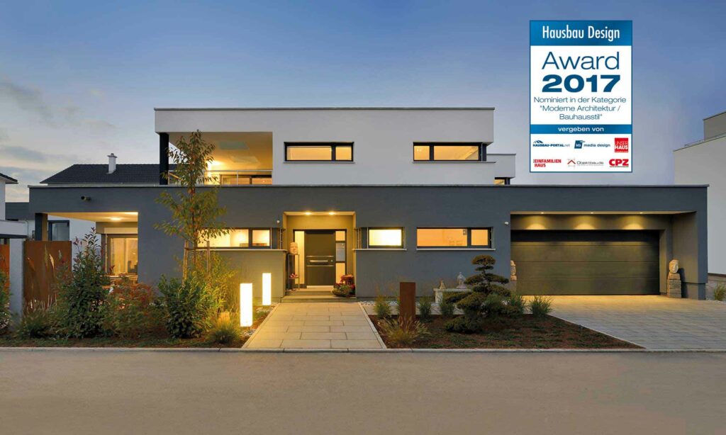 Hausbau Desgin Award für das Kundenhaus Geyer von Fertighaus WEISS