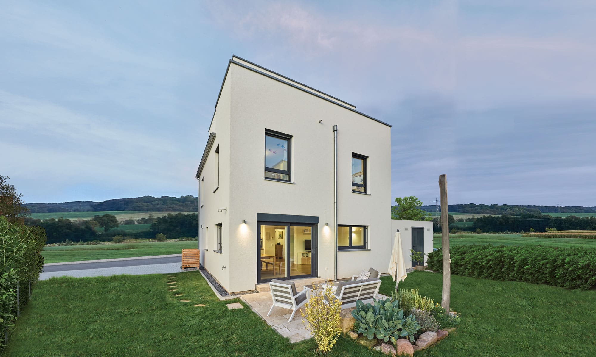 Garten Haus Hasert von Fertighaus WEISS
