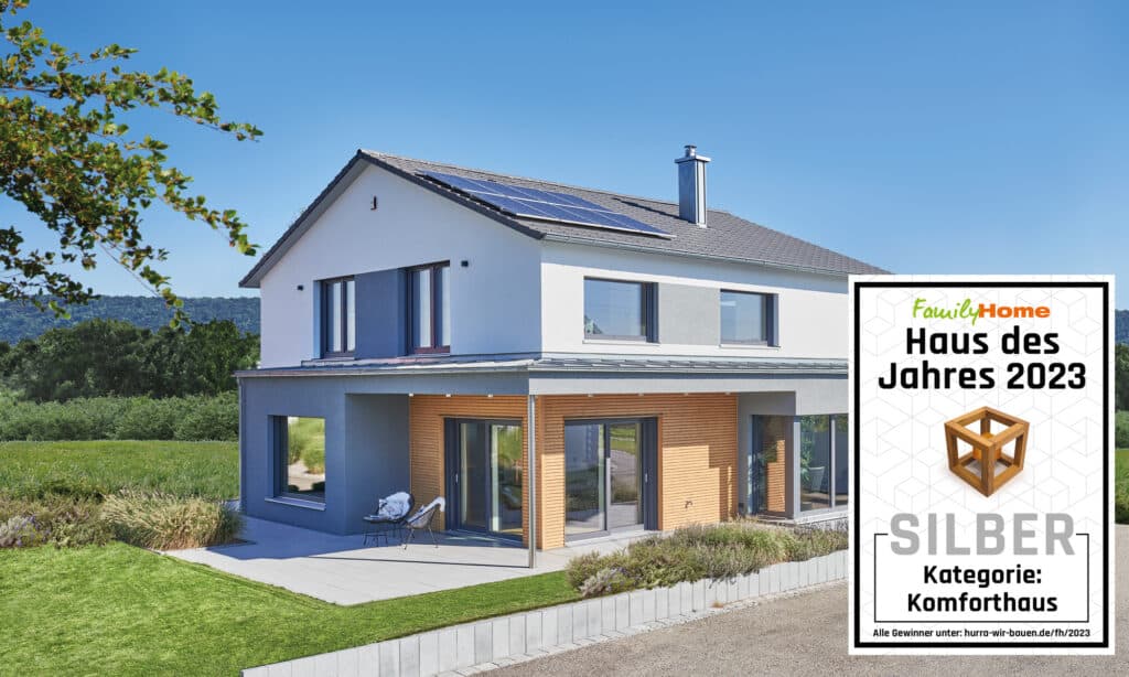 Haus des Jahres 2023 in der Kategorie Komforthaus, Musterhaus Relax von Fertighaus WEISS