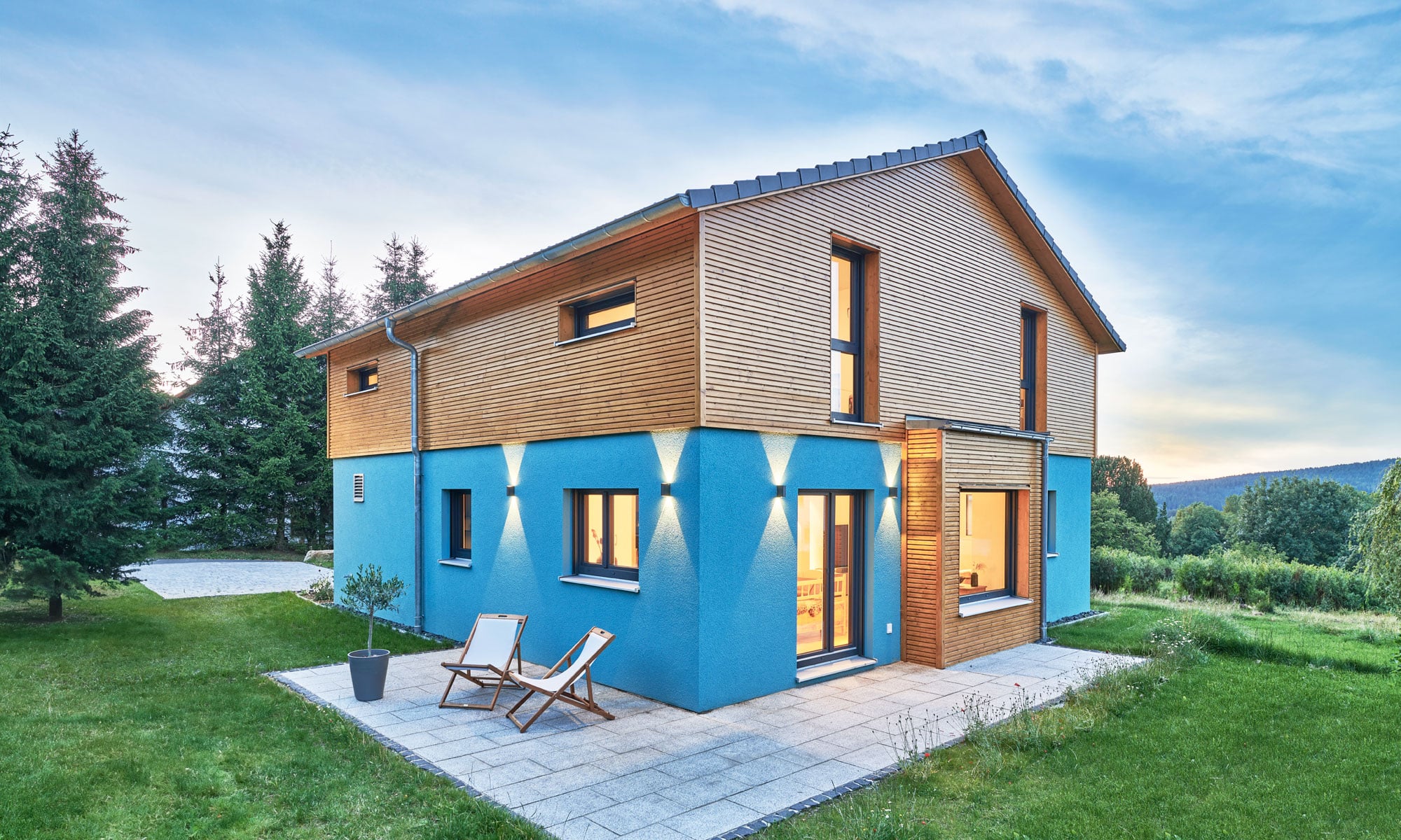 Außen Haus Eichinger von Fertighaus WEISS