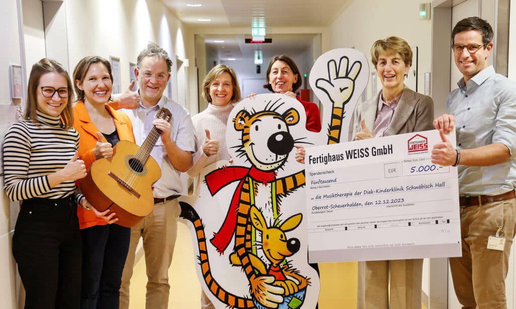 Übergabe der Spende an das Diak-Klinikum Schwäbisch Hall