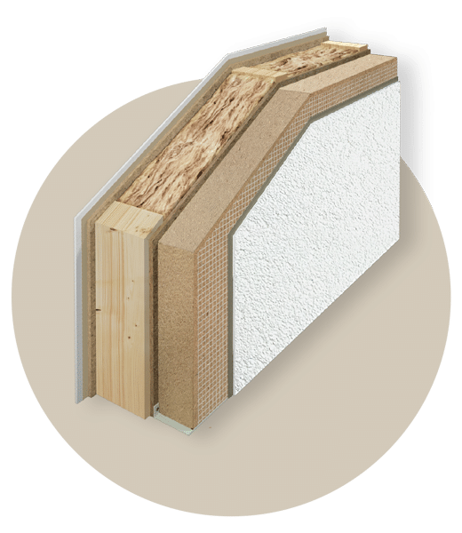 Wandaufbau Klimawand von Fertighaus WEISS