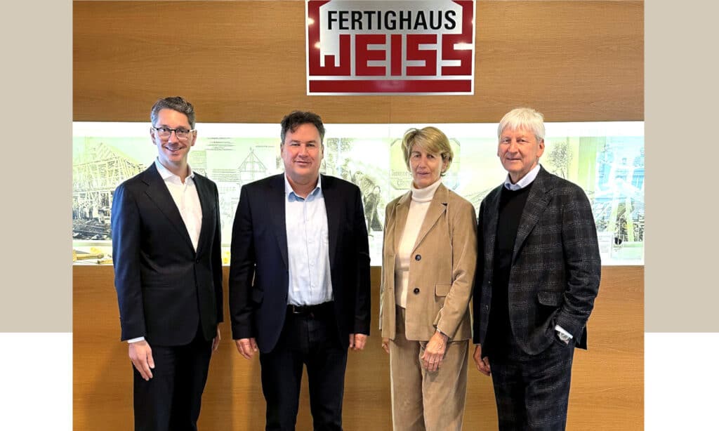 Fertighaus WEISS Besuch von Bundestagsabgeordnetem Christian von Stetten