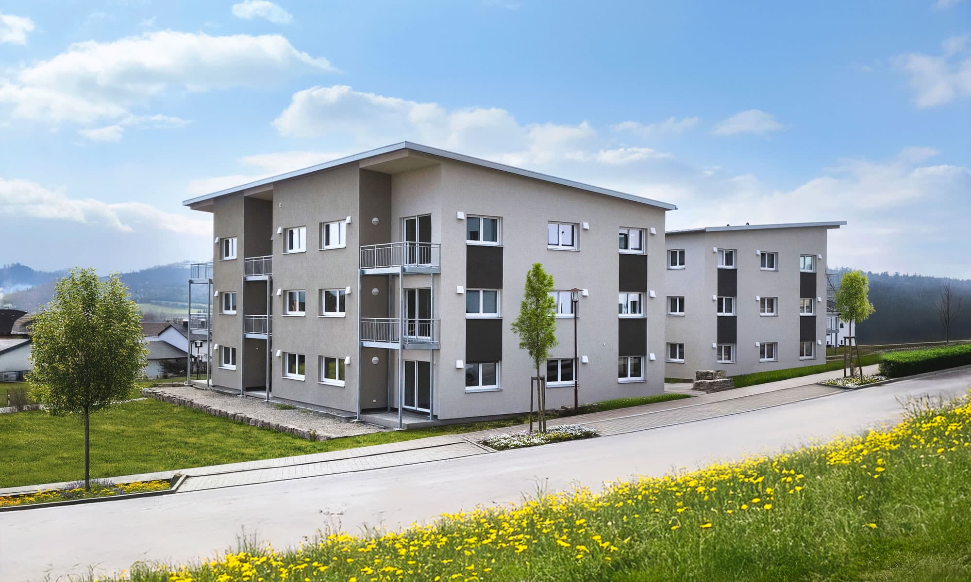 Bild mehr Familienhaus Fertighaus Weiss Straße