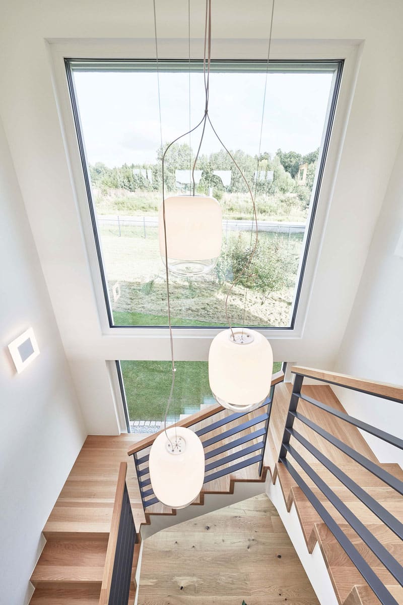 Bild Sitzfenster Fertighaus Weiss